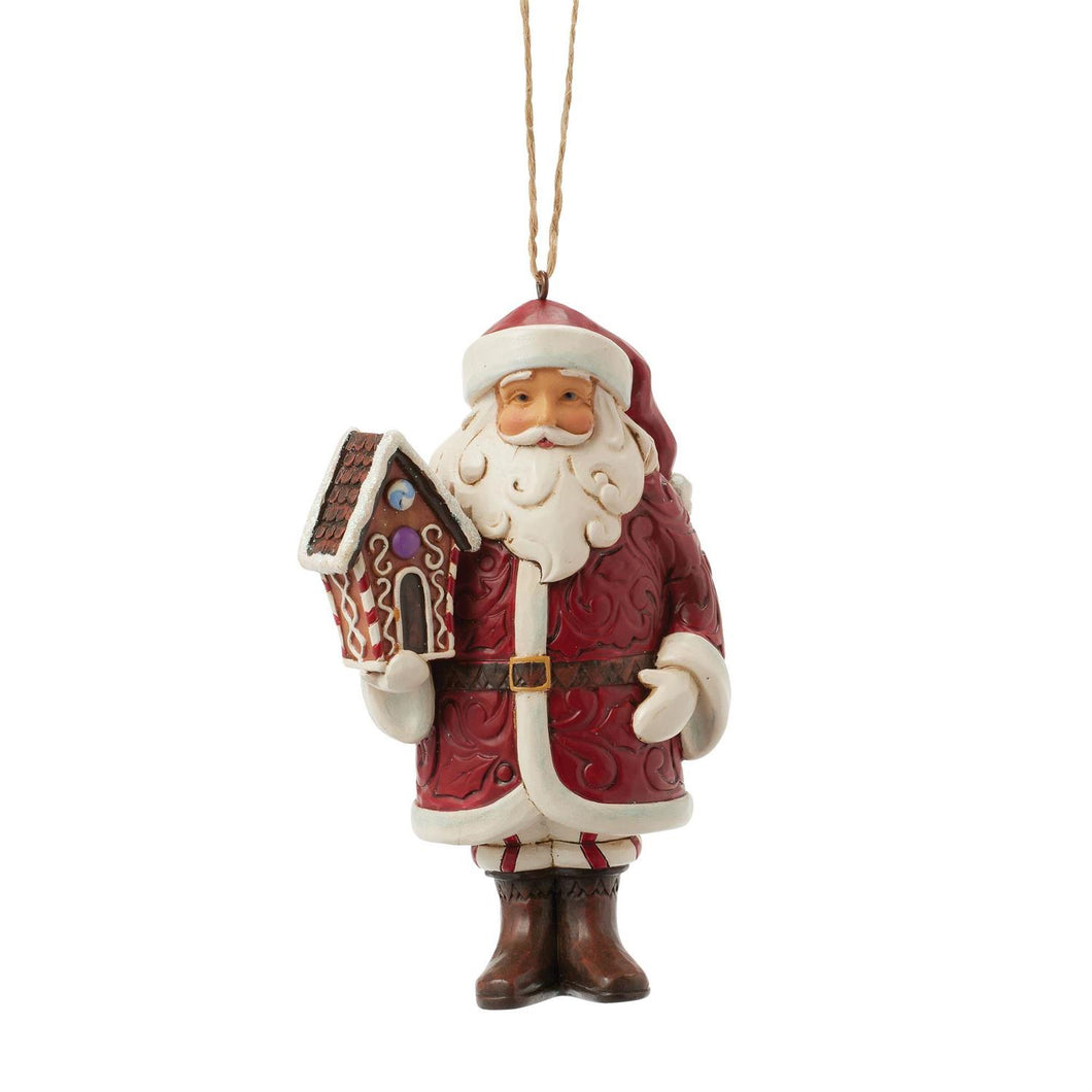 Gingerbread Santa Ornament by Jim Shore - Heartwood Creek
