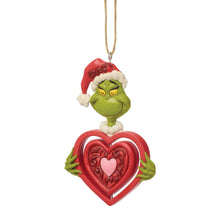 Load image into Gallery viewer, Grinch Rotating Heart PVC Ornament - Jim Shore Dr. Seuss
