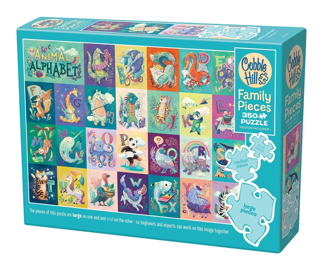 Animal Alphabet (Family) - 350 Piece Puzzle by Cobble Hill