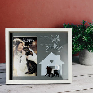 CAT GOODBYE 9.5" X 7.5" SHADOW BOX FRAME (HOLDS 4" X 6" PHOTO)