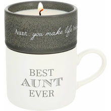 Load image into Gallery viewer, AUNT STACKING MUG AND CANDLE SET 100% SOY WAX SCENT: TRANQUILITY
