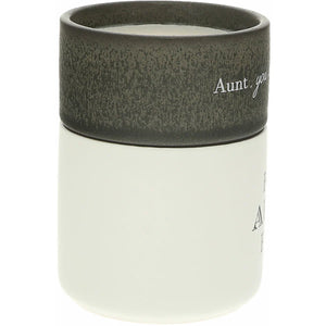 AUNT STACKING MUG AND CANDLE SET 100% SOY WAX SCENT: TRANQUILITY