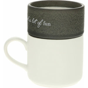 AUNT STACKING MUG AND CANDLE SET 100% SOY WAX SCENT: TRANQUILITY