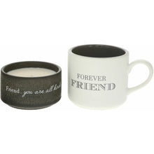 Load image into Gallery viewer, FRIEND STACKING MUG AND CANDLE SET 100% SOY WAX SCENT: TRANQUILITY
