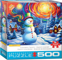 Load image into Gallery viewer, Colorful Frosty - 500 Piece Puzzle by Eurographics
