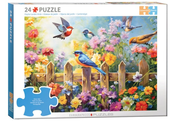Playful Garden Birds - 24 Piece Puzzle from Eurographics