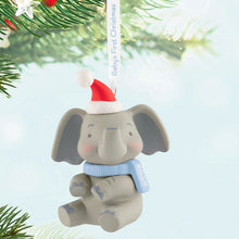 Load image into Gallery viewer, Baby Boy&#39;s First Christmas Elephant 2025 Ornament
