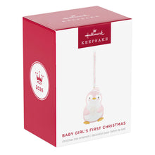 Load image into Gallery viewer, Baby Girl's First Christmas Penguin 2026 Ornament
