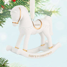 Load image into Gallery viewer, Baby's First Christmas Rocking Horse 2026 Porcelain Ornament
