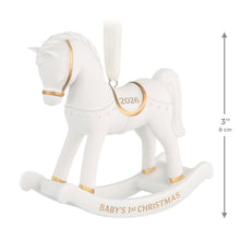 Load image into Gallery viewer, Baby's First Christmas Rocking Horse 2026 Porcelain Ornament
