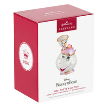 Load image into Gallery viewer, Disney Beauty and the Beast 35th Anniversary Mrs. Potts and Chip Ornament - Hallmark Timmins
