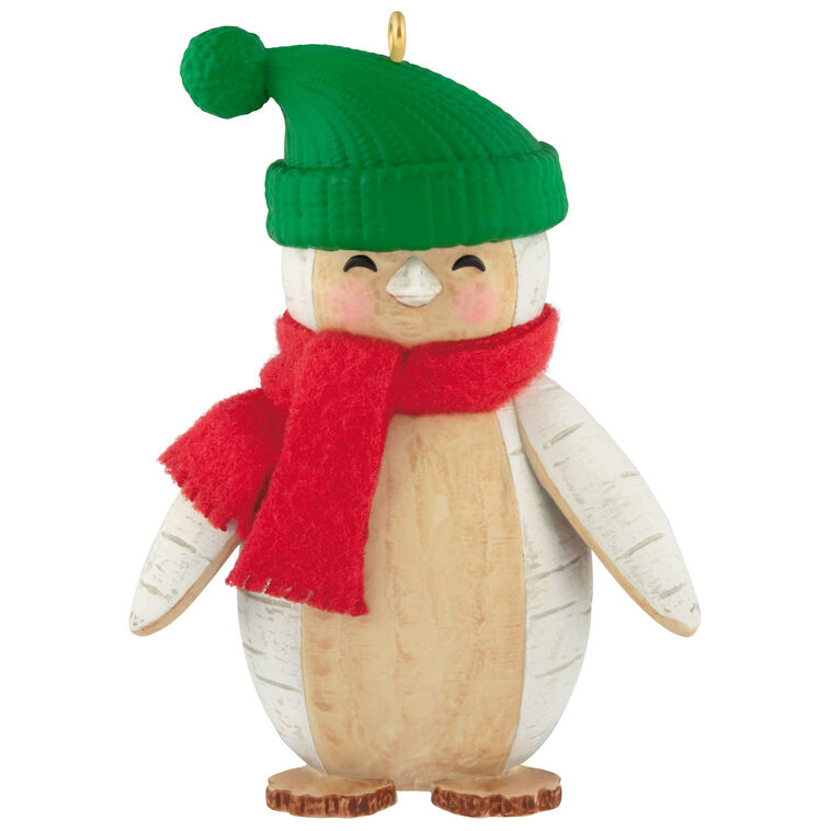 Birch Penguin Ornament