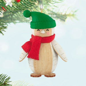 Birch Penguin Ornament