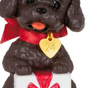 Puppy Love Poodle 2024 Ornament