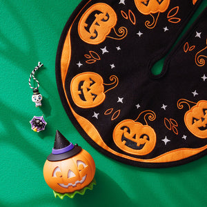 Mini Halloween Time Fabric Tree Skirt, 12"