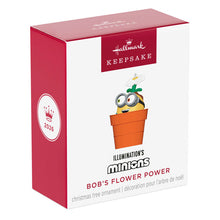 Load image into Gallery viewer, Mini Minions Bob's Flower Power Ornament, 1.25"
