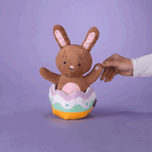 Load image into Gallery viewer, Excited for Eggs Bunny Plush With Sound and Motion
