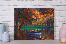 Load image into Gallery viewer, Crystal Art - Mounted Kit - Autumn Forest Boat - Large - Hallmark Timmins
