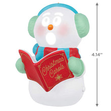 Load image into Gallery viewer, Caroling Snowman Musical Ornament With Light
