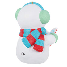 Load image into Gallery viewer, Caroling Snowman Musical Ornament With Light
