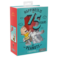 Load image into Gallery viewer, Peanuts® 75th Anniversary Charlie Brown and Snoopy Hallmark Ornaments, Set of 2
