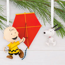 Load image into Gallery viewer, Peanuts® 75th Anniversary Charlie Brown and Snoopy Hallmark Ornaments, Set of 2
