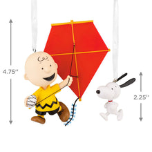 Load image into Gallery viewer, Peanuts® 75th Anniversary Charlie Brown and Snoopy Hallmark Ornaments, Set of 2
