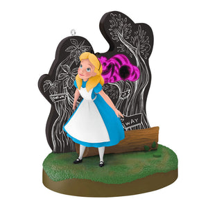Disney Alice in Wonderland and the Cheshire Cat Ornament With Light