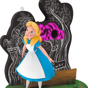 Disney Alice in Wonderland and the Cheshire Cat Ornament With Light