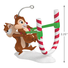 Load image into Gallery viewer, Disney Chip and Dale Candy Cane Catapult Ornament
