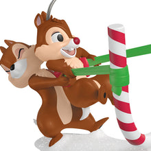 Load image into Gallery viewer, Disney Chip and Dale Candy Cane Catapult Ornament

