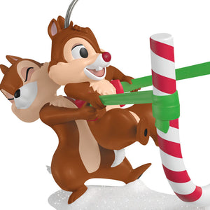 Disney Chip and Dale Candy Cane Catapult Ornament