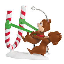 Load image into Gallery viewer, Disney Chip and Dale Candy Cane Catapult Ornament
