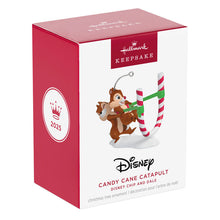 Load image into Gallery viewer, Disney Chip and Dale Candy Cane Catapult Ornament
