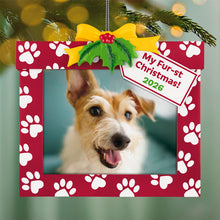 Load image into Gallery viewer, My Fur-st Christmas 2026 Photo Frame Ornament
