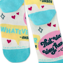 Load image into Gallery viewer, Clueless Cher and Amber Quotes Novelty Crew Socks
