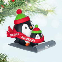 Load image into Gallery viewer, Dad &amp; Me Penguins Sledding 2025 Ornament
