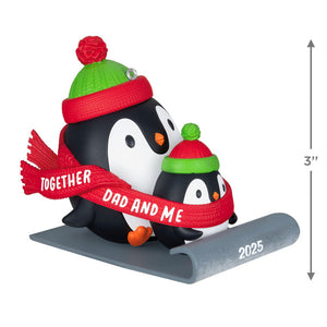Dad & Me Penguins Sledding 2025 Ornament
