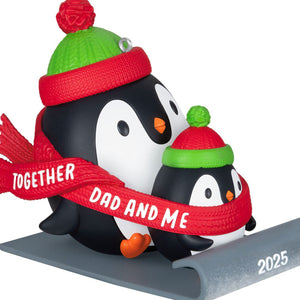 Dad & Me Penguins Sledding 2025 Ornament