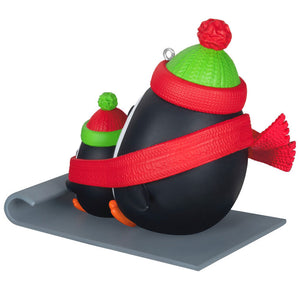 Dad & Me Penguins Sledding 2025 Ornament
