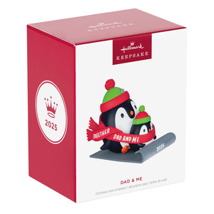 Dad & Me Penguins Sledding 2025 Ornament