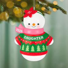 Load image into Gallery viewer, Daughter Snowman 2026 Ornament
