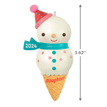 Load image into Gallery viewer, Daughter Snowman Ice Cream Cone 2024 Ornament
