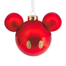 Load image into Gallery viewer, Disney Mickey Mouse Ears Icon Glass Hallmark Ornament
