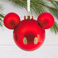 Load image into Gallery viewer, Disney Mickey Mouse Ears Icon Glass Hallmark Ornament
