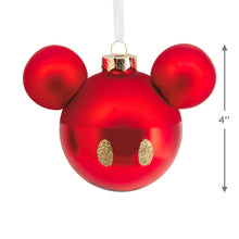 Load image into Gallery viewer, Disney Mickey Mouse Ears Icon Glass Hallmark Ornament
