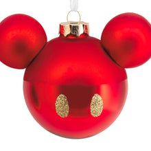 Load image into Gallery viewer, Disney Mickey Mouse Ears Icon Glass Hallmark Ornament
