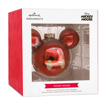 Load image into Gallery viewer, Disney Mickey Mouse Ears Icon Glass Hallmark Ornament
