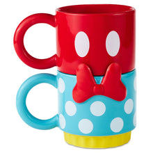 Load image into Gallery viewer, Disney Mickey Mouse and Minnie Mouse Stacking Mugs, Set of 2
