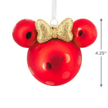 Load image into Gallery viewer, Disney Minnie Mouse Ears Icon Glass Hallmark Ornament
